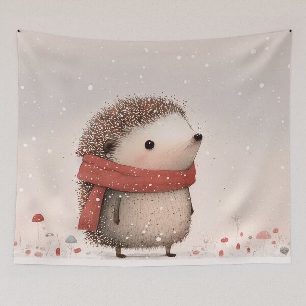 Item preview, Hedgehog in Winter designed and sold by NattyCorvus.