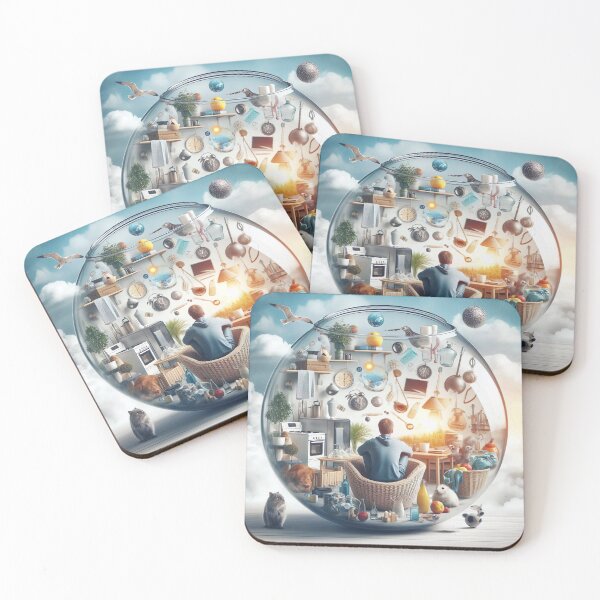 Item preview, "Whimsical Home Comfort: Sitting in a Transparent Cup Graphic" designed and sold by Huycao211.