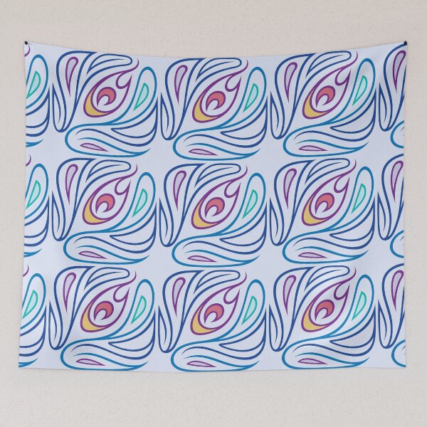 Item preview, Peacock Feather Abstract Expression in an Icon Style designed and sold by Wiggly Lines.