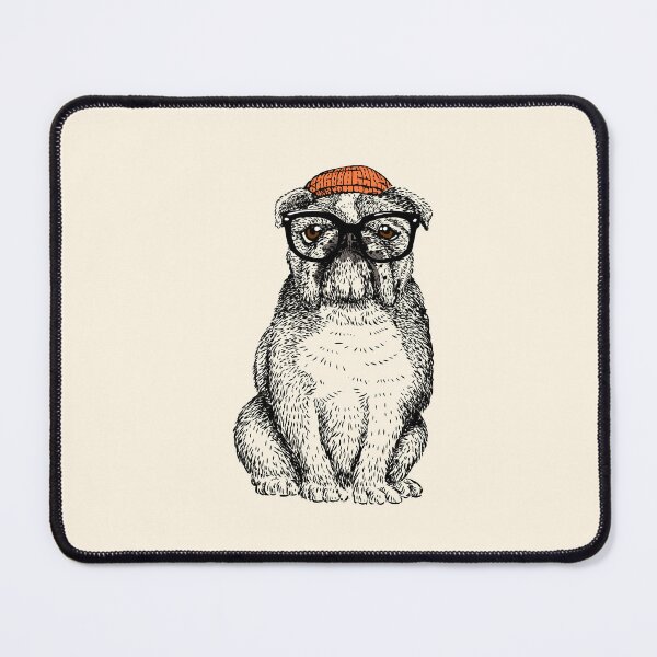 Item preview, Hipster English Bulldog Nerd designed and sold by Huebucket.