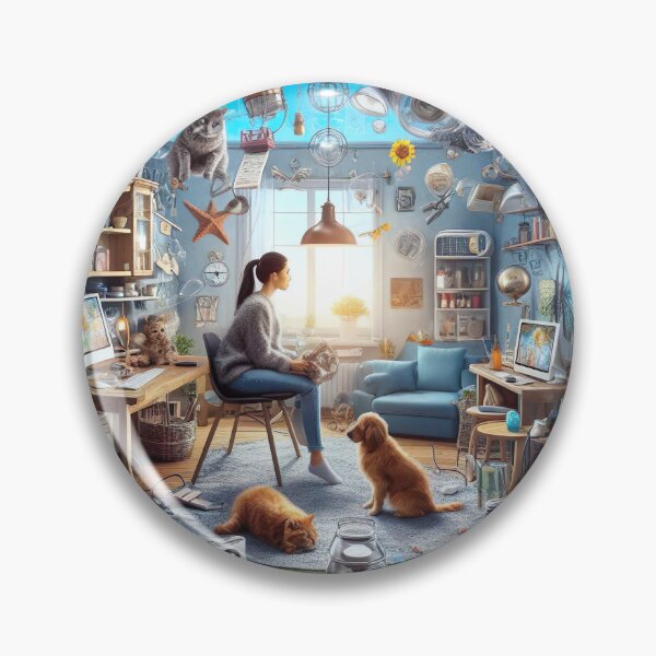 Item preview, "Whimsical Home Comfort: Sitting in a Transparent Cup Graphic" designed and sold by Huycao211.