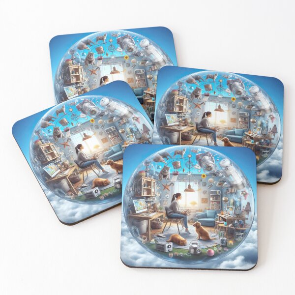 Item preview, "Whimsical Home Comfort: Sitting in a Transparent Cup Graphic" designed and sold by Huycao211.
