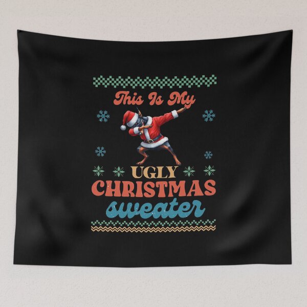Item preview, "This Is My Ugly Christmas Sweater Dabbing Dobermann Edition" designed and sold by Xhevahir.