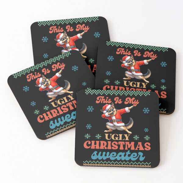 Item preview, "This Is My Ugly Christmas Sweater Dabbing German Shepherd Edition" designed and sold by Xhevahir.