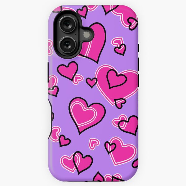 Vista previa del artículo con la obra «Estampado de corazón desordenado (rosa y morado)», diseñado y vendido por BeJolley.
