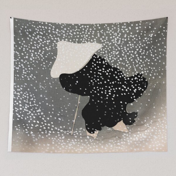 Item preview, Snow from Momoyogusa–Flowers of a Hundred Generations (ca. 1909–1910) by Kamisaka Sekka designed and sold by BossyCatHome.
