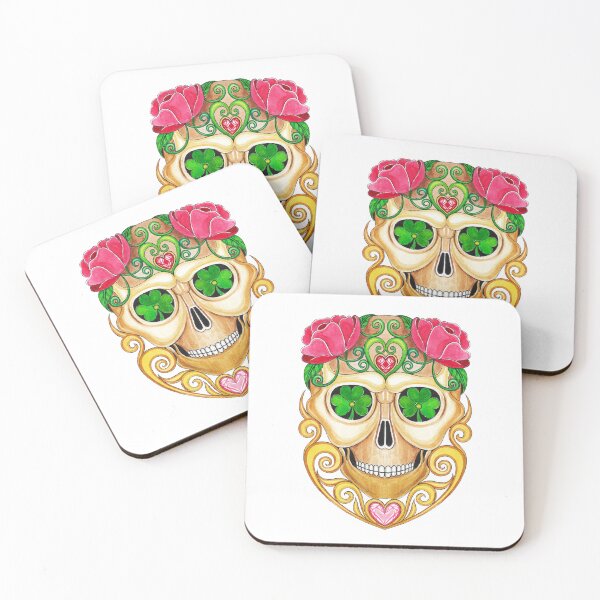 Item preview, Sugarskull fancy vintage and gems day of the dead hand painting. designed and sold by Jiwsurreal.