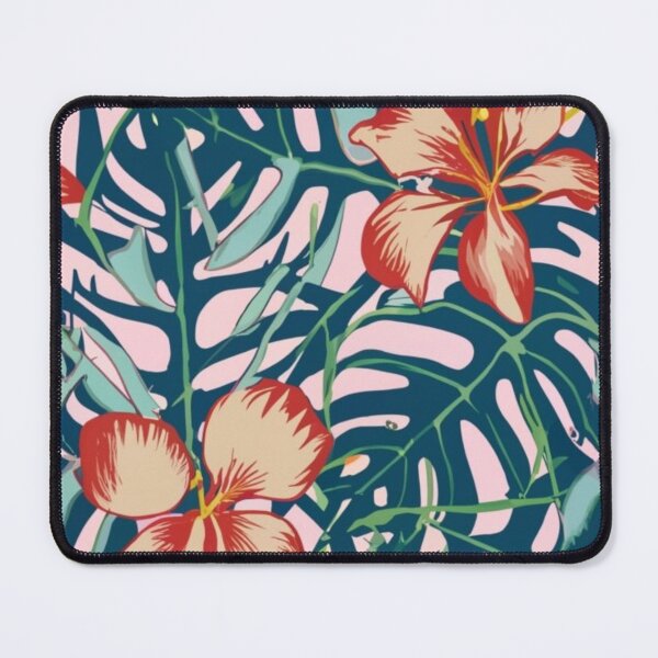 Item preview, logo illustration, conceptual art, portrait photography, film, poster, painting pattern graphics graffiti flowers yellow tropical flowers leaves green pink designed and sold by gulka8.