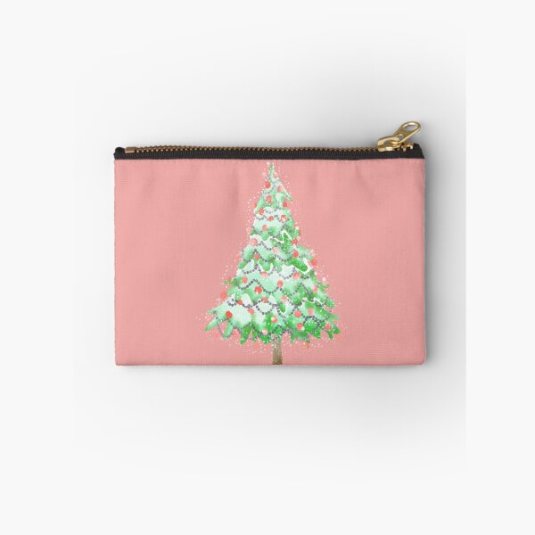 Item preview, Watercolor Christmas Tree covered in snow, light colors, delicate green and blue. designed and sold by My-fake-places.