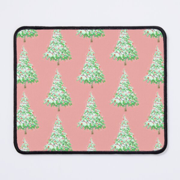 Item preview, Watercolor Christmas Tree covered in snow, light colors, delicate green and blue. designed and sold by My-fake-places.