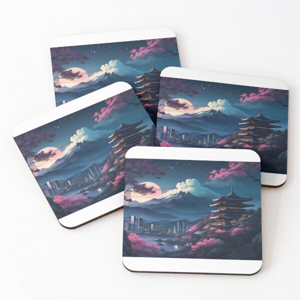 Item preview, A Japanese City in The Moonlight designed and sold by vuslatmedia.