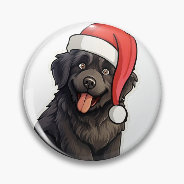 Item preview, Christmasy Quirky Newfoundland - Cartoon Dog Portrait designed and sold by PureGlee.