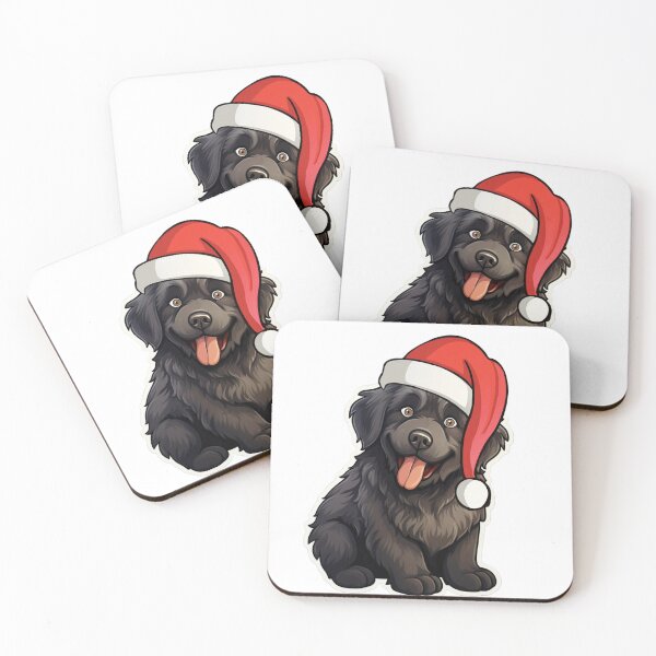 Item preview, Christmasy Quirky Newfoundland - Cartoon Dog Portrait designed and sold by PureGlee.