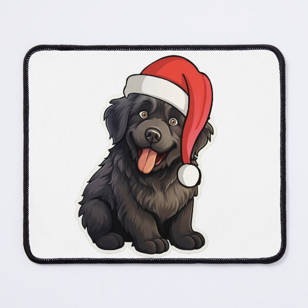 Item preview, Christmasy Quirky Newfoundland - Cartoon Dog Portrait designed and sold by PureGlee.