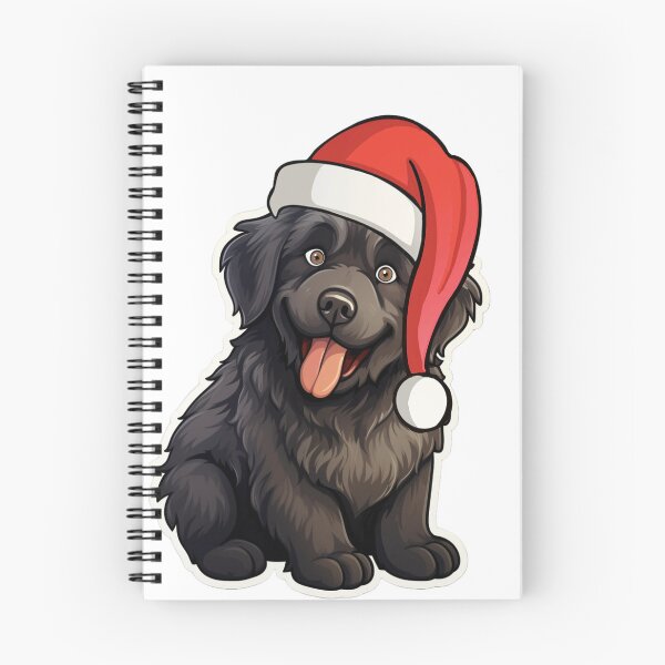 Item preview, Christmasy Quirky Newfoundland - Cartoon Dog Portrait designed and sold by PureGlee.