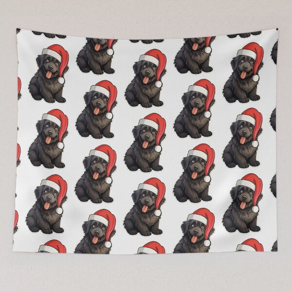 Item preview, Christmasy Quirky Newfoundland - Cartoon Dog Portrait designed and sold by PureGlee.