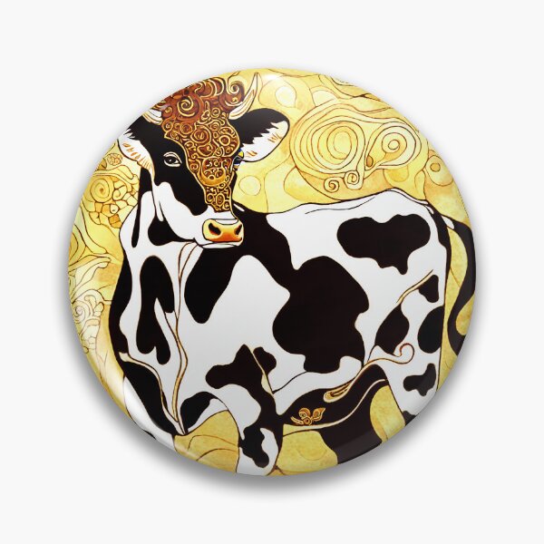 Item preview, Holy cow in the style of Gustav Klimt with golden tones designed and sold by BubblyDelight.