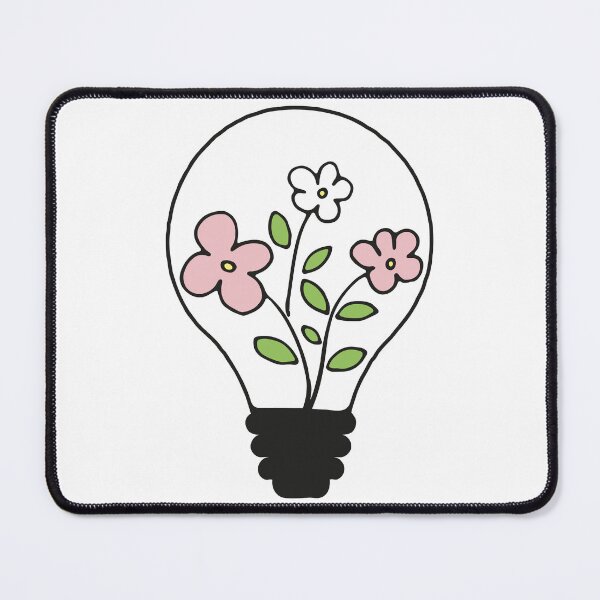 Item preview, Floral lightbulb with cute flowers - green nature energy  designed and sold by NataliaVVV.