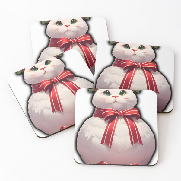Item preview, Christmas Fluffy Round Cat designed and sold by DragokanLair.