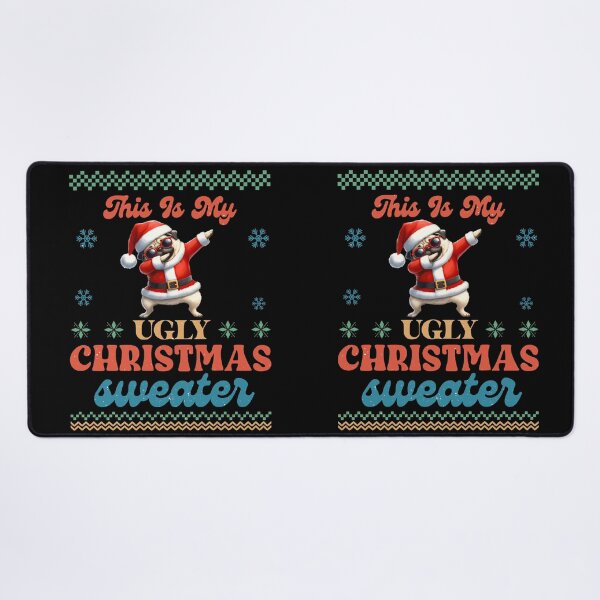 Item preview, "This Is My Ugly Christmas Sweater Dabbing Pug Edition" designed and sold by Xhevahir.
