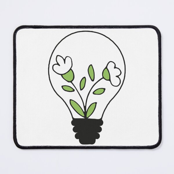 Item preview, Floral lightbulb with cute flowers - green nature energy  designed and sold by NataliaVVV.