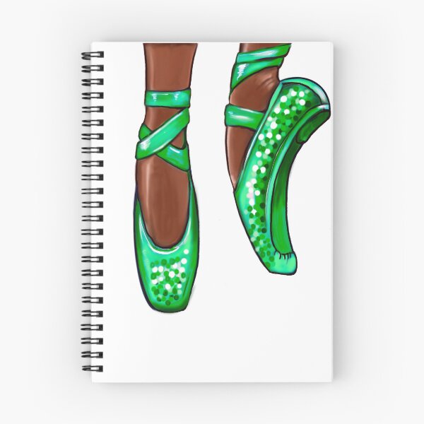 Item preview, Ballet shoes African American dancer, Black ballerina dancing in green pointe shoes Love Ballet designed and sold by Artonmytee.