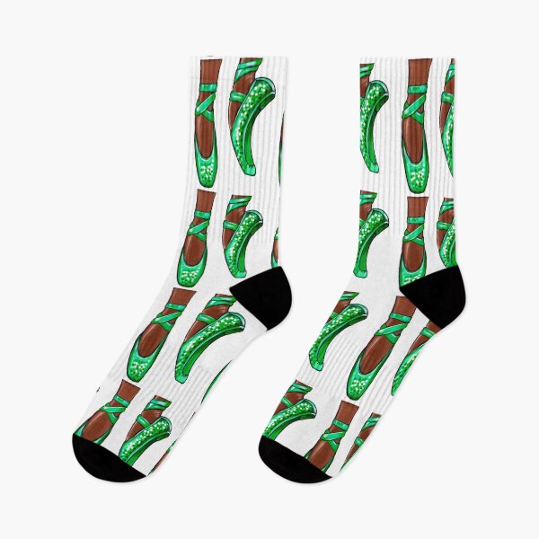 Item preview, Ballet shoes African American dancer, Black ballerina dancing in green pointe shoes Love Ballet designed and sold by Artonmytee.