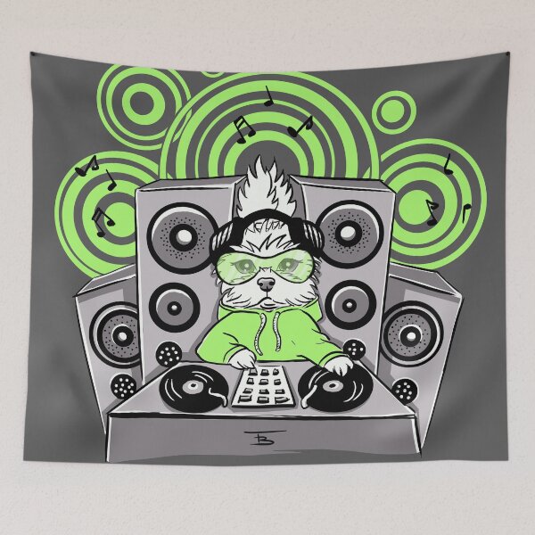 Item preview, Maya the Green DJ Dog designed and sold by teobic.
