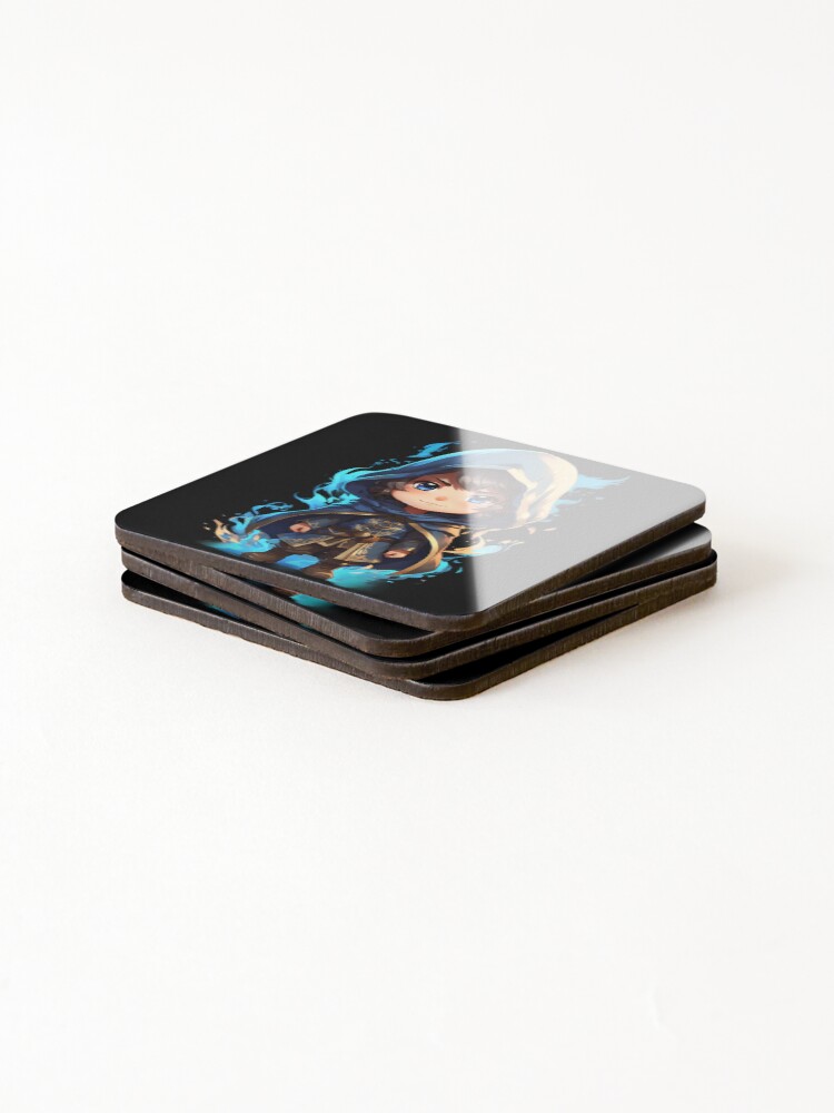 Thumbnail 4 of 5, Coasters (Set of 4), Chibi Wizard designed and sold by InkFool.