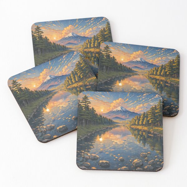 Item preview, Dawn Welcoming - A Contemporary Ukiyo-e Nature Landscape designed and sold by Kijiermono.