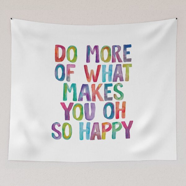 Item preview, Do More of What Makes You Oh So Happy in Rainbow Watercolors designed and sold by MotivatedType.