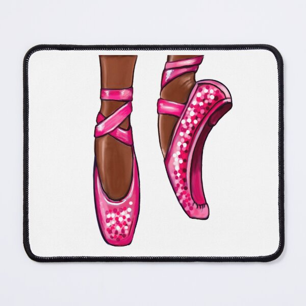Item preview, Ballet shoes African American dancer, Black ballerina dancing in pink pointe shoes Love Ballet designed and sold by Artonmytee.