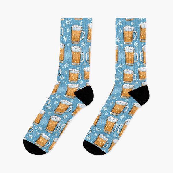 Item preview, Wintery beer pattern designed and sold by MiracleSociety.