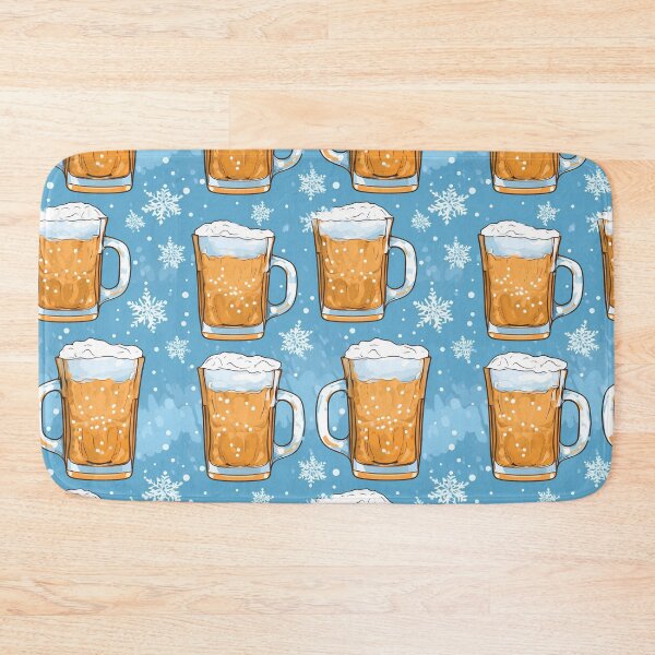 Item preview, Wintery beer pattern designed and sold by MiracleSociety.