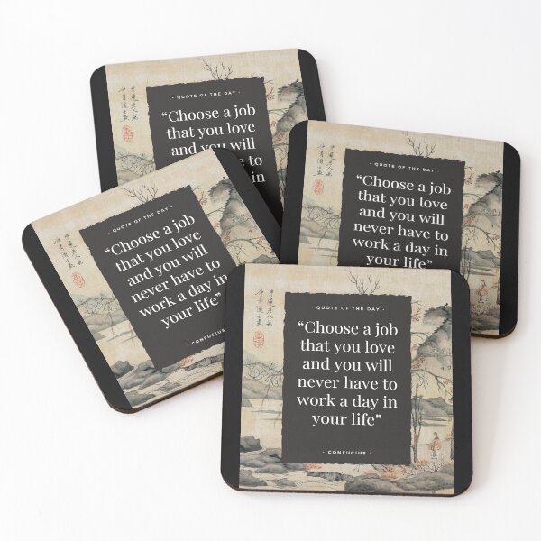 Item preview, Confucius quote + japanese art for work lovers designed and sold by CachoGlorious.