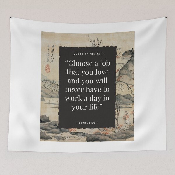 Item preview, Confucius quote + japanese art for work lovers designed and sold by CachoGlorious.