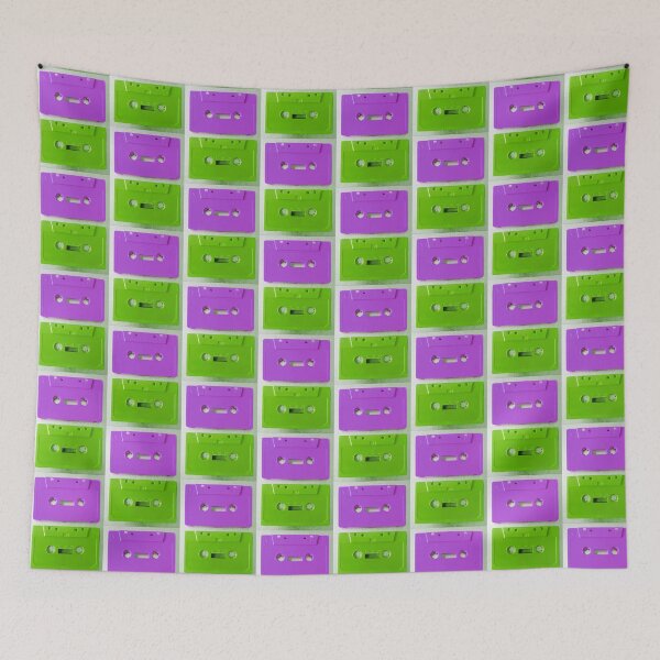 Item preview, Retro music tape - green/purple designed and sold by MEWS.