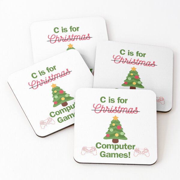 Item preview, C is for Computer Games Christmas Tree designed and sold by NimuehArt.
