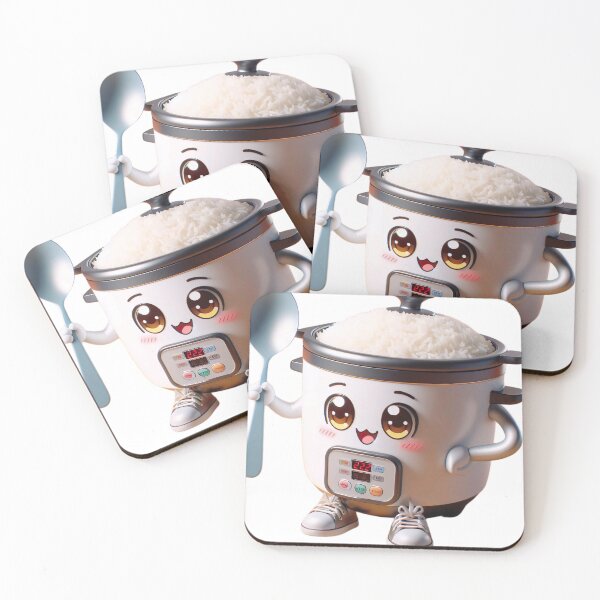 Item preview, "Whimsical Rice Cooker Adventure: Animated Charm with Cute Anime Spoon" designed and sold by Huycao211.
