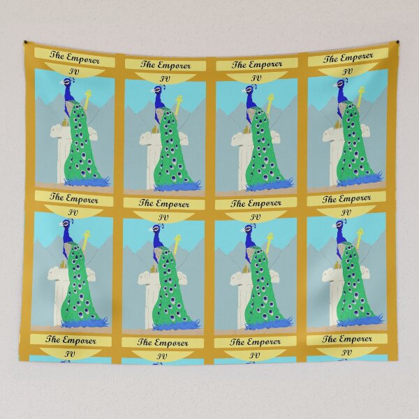 Item preview, The Emporer Tarot Card With Peacock designed and sold by TiffinByLK.