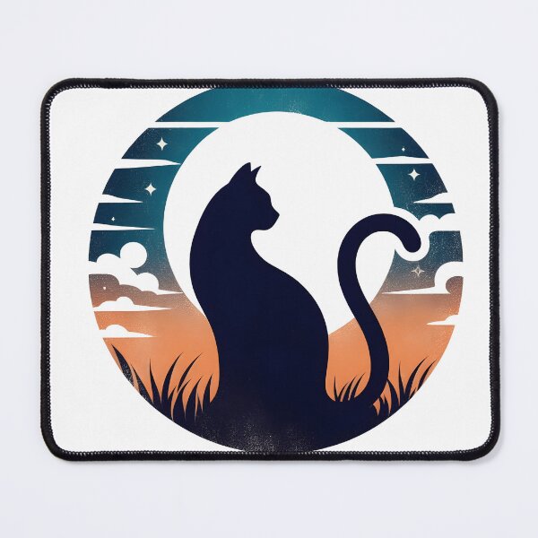 Item preview, Minimalist Cat Design with a Vintage Vibe" designed and sold by Manoj Kumar  Mandali.