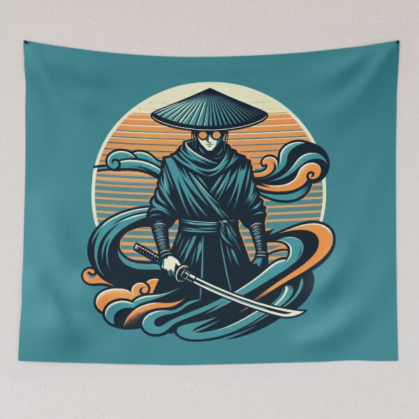 Item preview, Blue Eye Samurai - Retro Vintage Stylized designed and sold by Retro Travel Design.