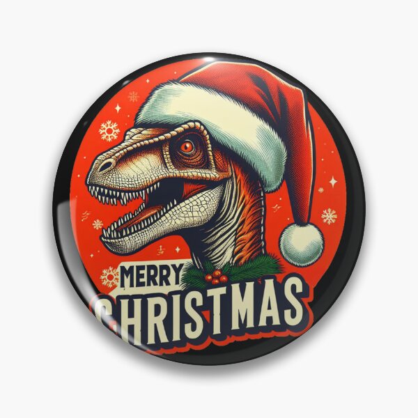 Item preview, Dinosaur Velociraptor Merry Christmas designed and sold by vectcd.