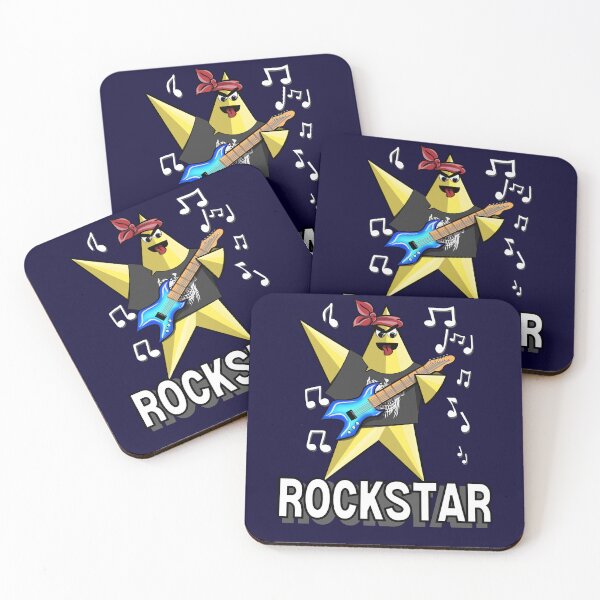 Item preview, Rockstar Pun with a Cartoon Star Rocking Out designed and sold by AloraDawnEve.