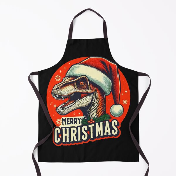 Artikelvorschau, Dinosaurier Velociraptor Frohe Weihnachten entworfen und verkauft von vectcd.