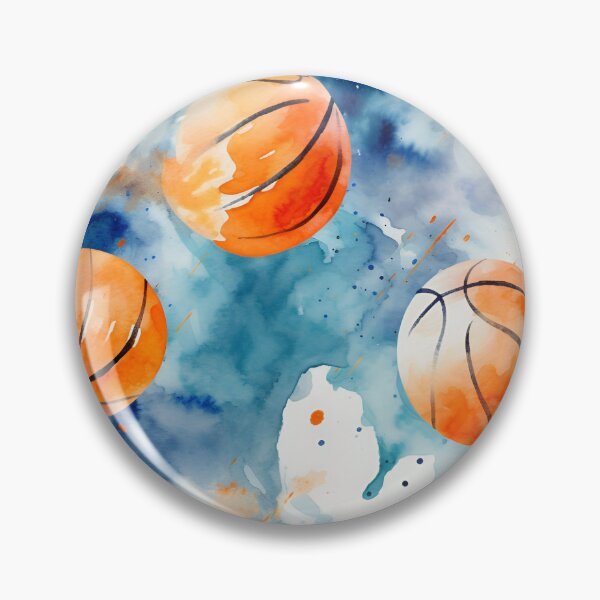 Item preview, Basketball Watercolor pattern v2 designed and sold by Sp3ctrumOfColor.