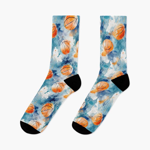 Item preview, Basketball Watercolor pattern v2 designed and sold by Sp3ctrumOfColor.