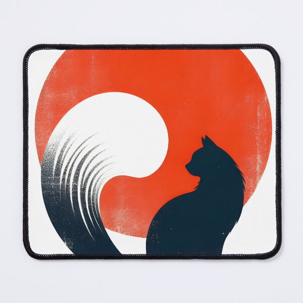 Item preview, Vintage Cat Silhouette on Bright White" in a ex colour  designed and sold by Manoj Kumar  Mandali.