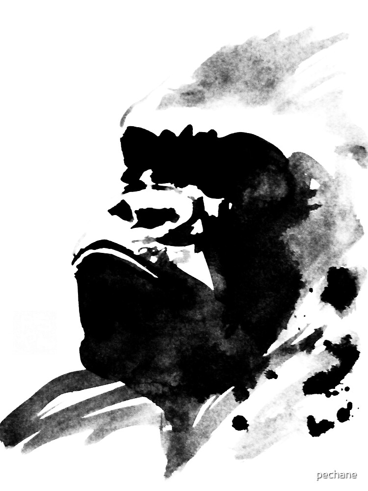 grumpy gorilla by pechane