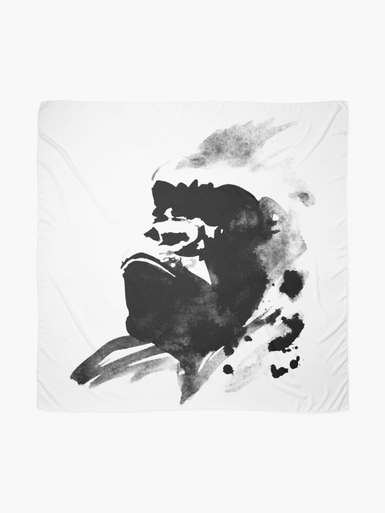 Alternate view of grumpy gorilla Scarf